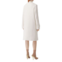 Duffle-coat en laine technique - Ivory Blush