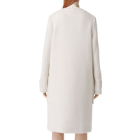 Duffle-coat en laine technique - Ivory Blush