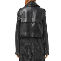 Trench court en cuir plongé - Black