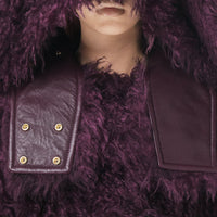 Duffle-coat en mohair mélangé - Deep Maroon