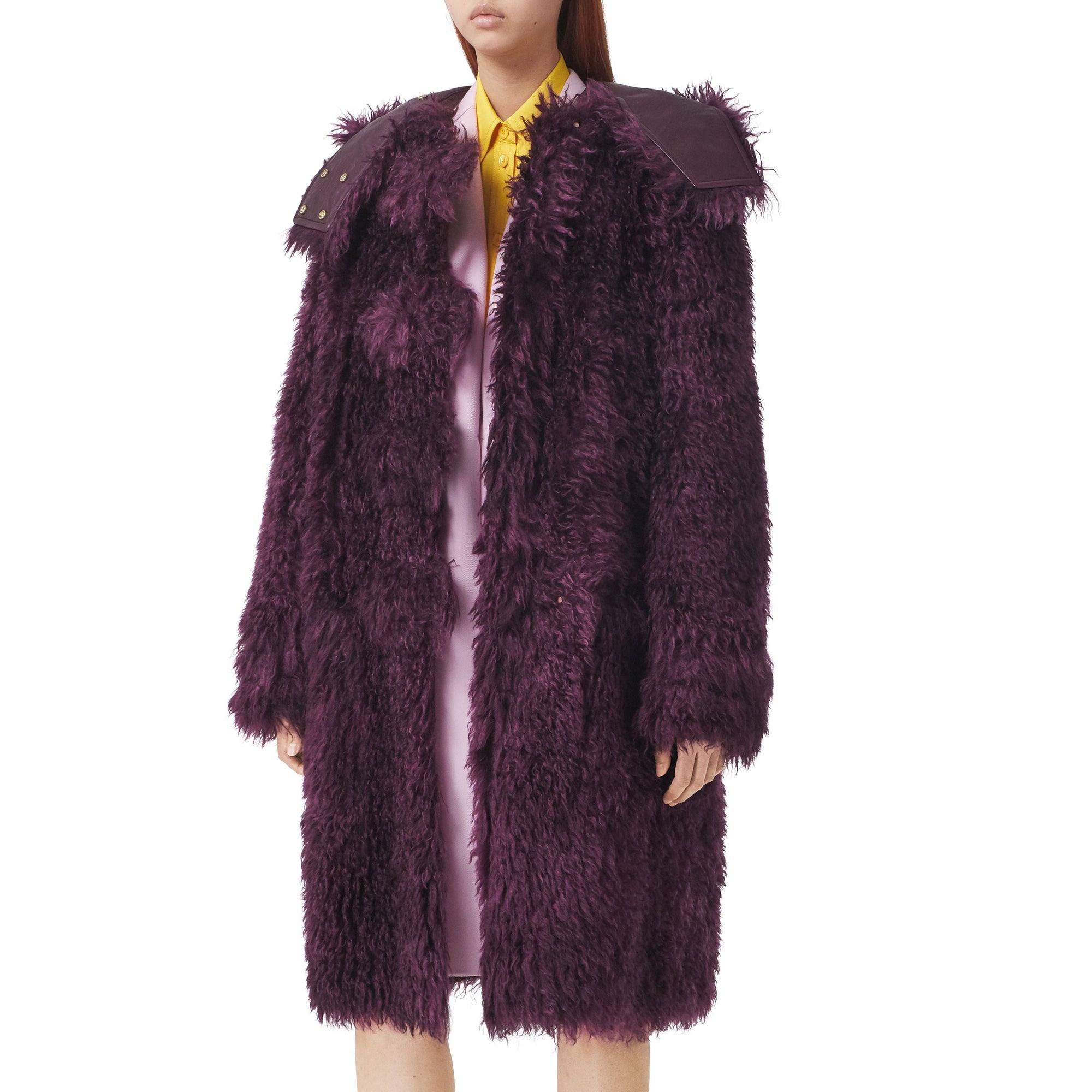 Duffle-coat en mohair mélangé - Deep Maroon