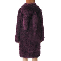 Duffle-coat en mohair mélangé - Deep Maroon