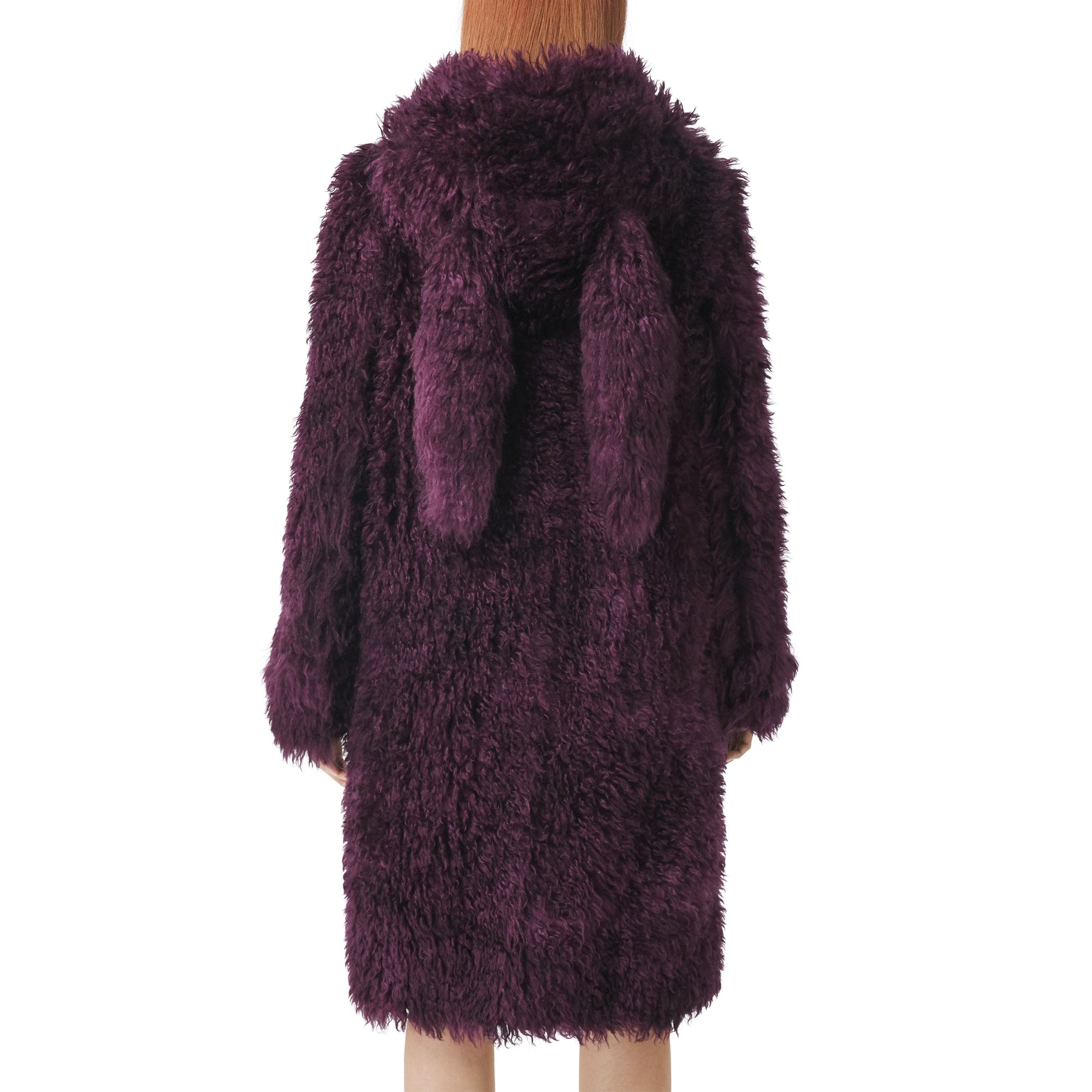 Duffle-coat en mohair mélangé - Deep Maroon