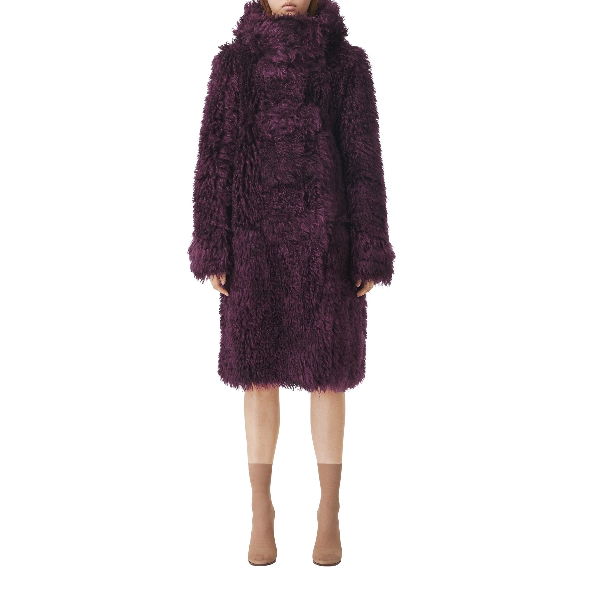 Duffle-coat en mohair mélangé - Deep Maroon