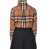 Chemise oversize en laine Check - Birch Brown Check