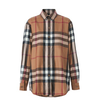 Chemise oversize en laine Check - Birch Brown Check
