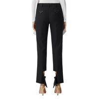 Pantalon tailleur en laine avec découpe - Black