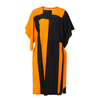 Robe cape en crêpe de soie - Bright Orange