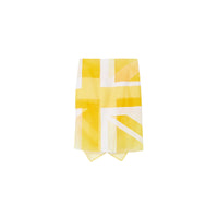 Jupe en tulle et soie avec drapeau jacquard - Pale Tulip Yellow