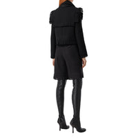 Short en laine à franges - Black