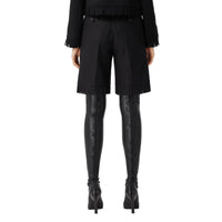 Short en laine à franges - Black