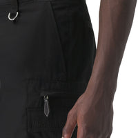 Short en gabardine de coton à boucle en D - Black