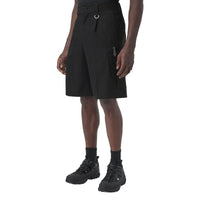 Short en gabardine de coton à boucle en D - Black