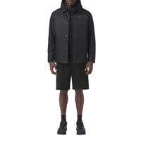 Short en gabardine de coton à boucle en D - Black
