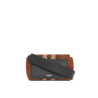 Petit sac à bandoulière en cachemire Check - Birch Brown