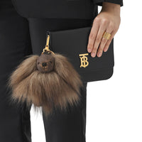 Porte-clés Thomas Bear en fausse fourrure - Black