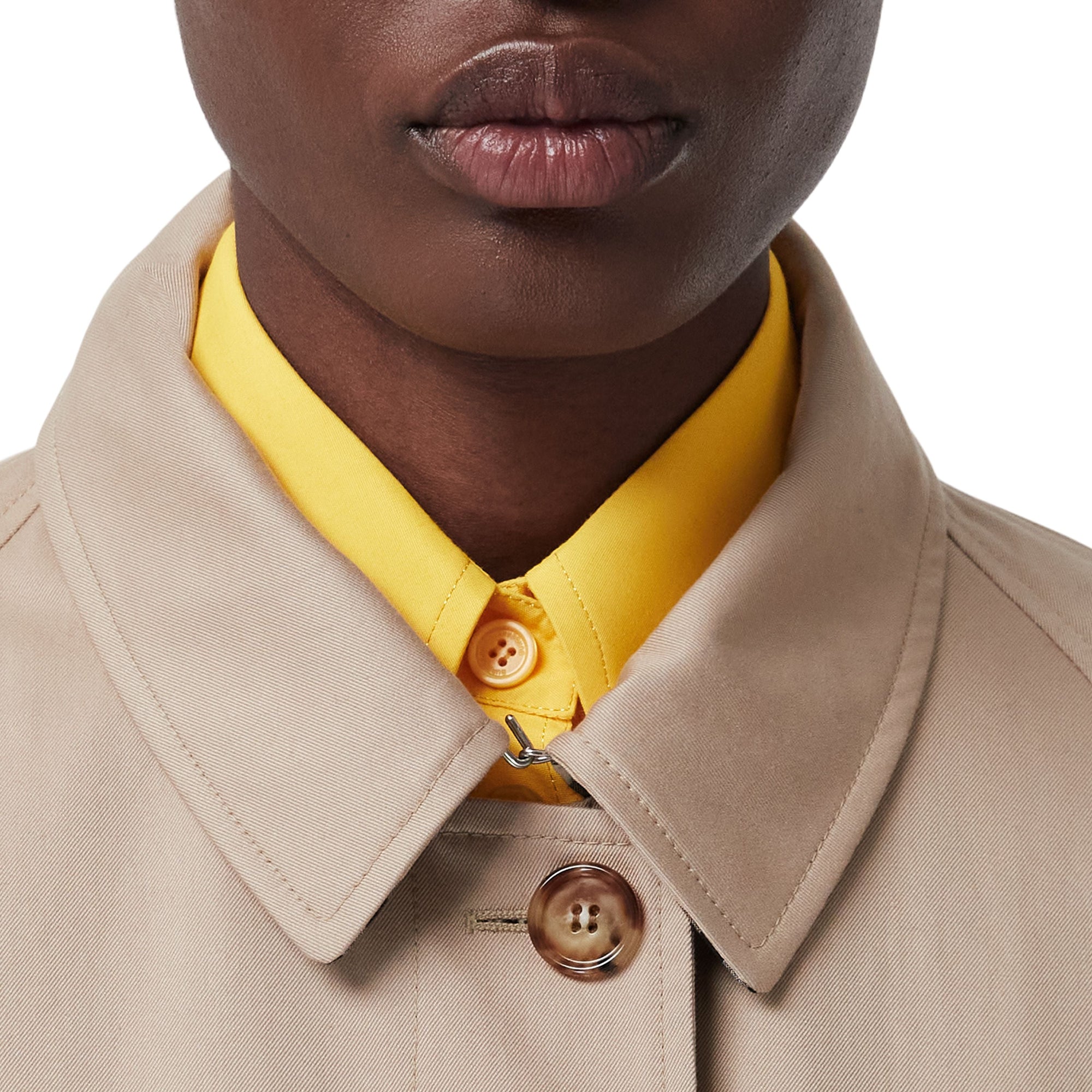 Trench à franges en gabardine de coton - Soft Fawn