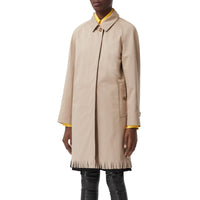 Trench à franges en gabardine de coton - Soft Fawn