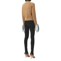 Cardigan en laine avec nœuds - Camel