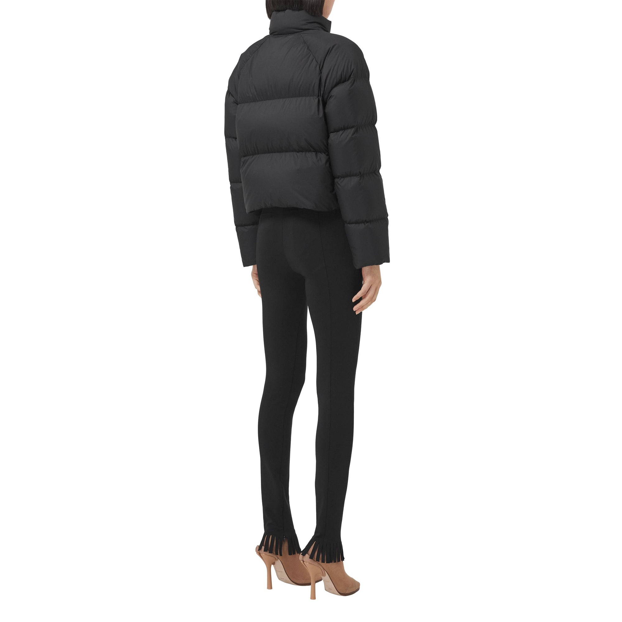 Legging stretch à franges - Black