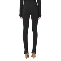 Legging stretch à franges - Black