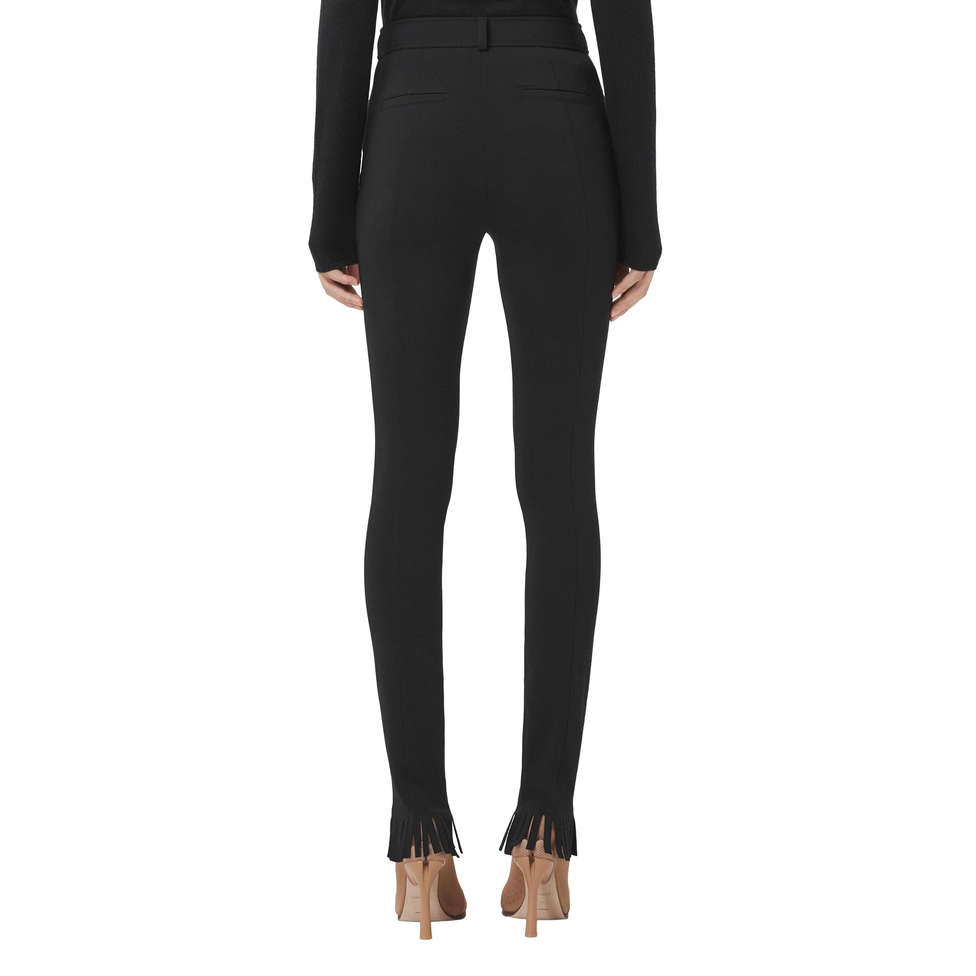 Legging stretch à franges - Black