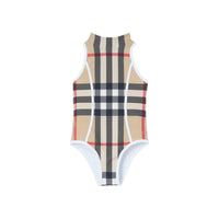 Maillot de bain Exaggerated à motif check - Archive Beige Check
