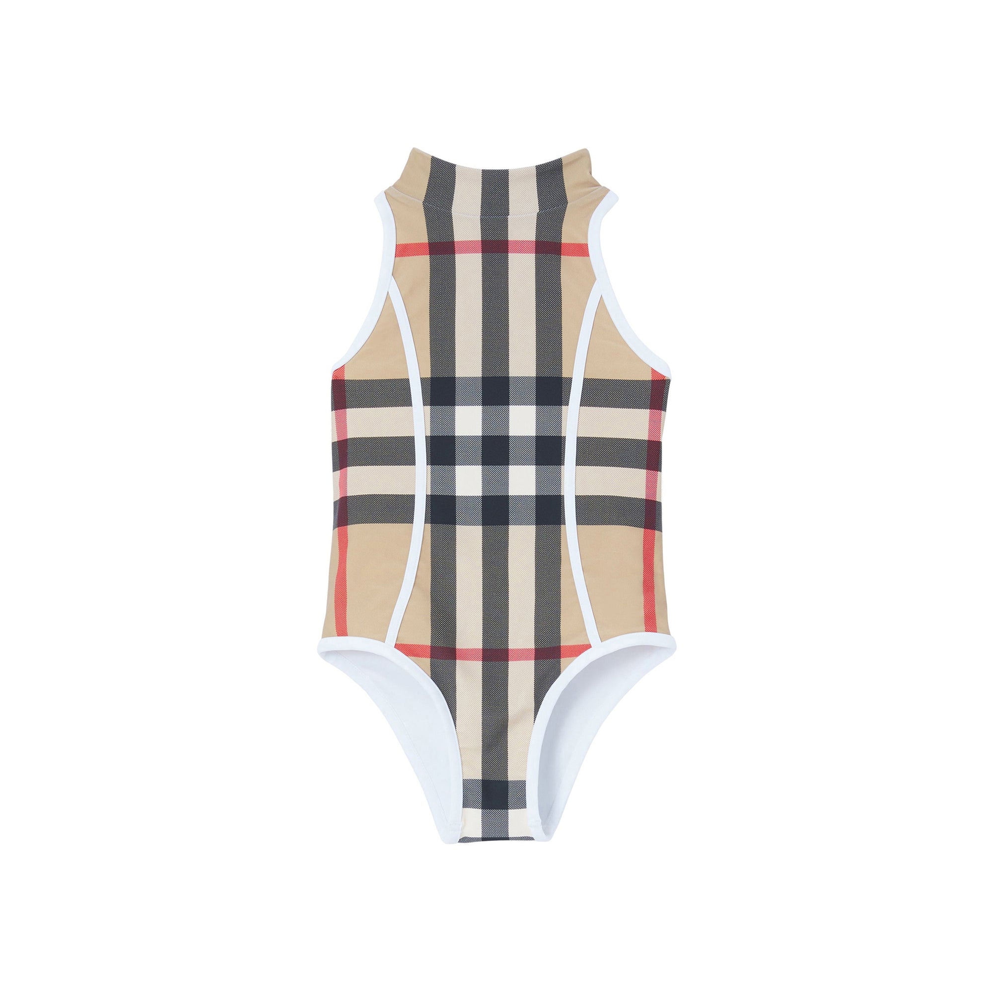 Maillot de bain Exaggerated à motif check - Archive Beige Check