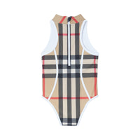Maillot de bain Exaggerated à motif check - Archive Beige Check