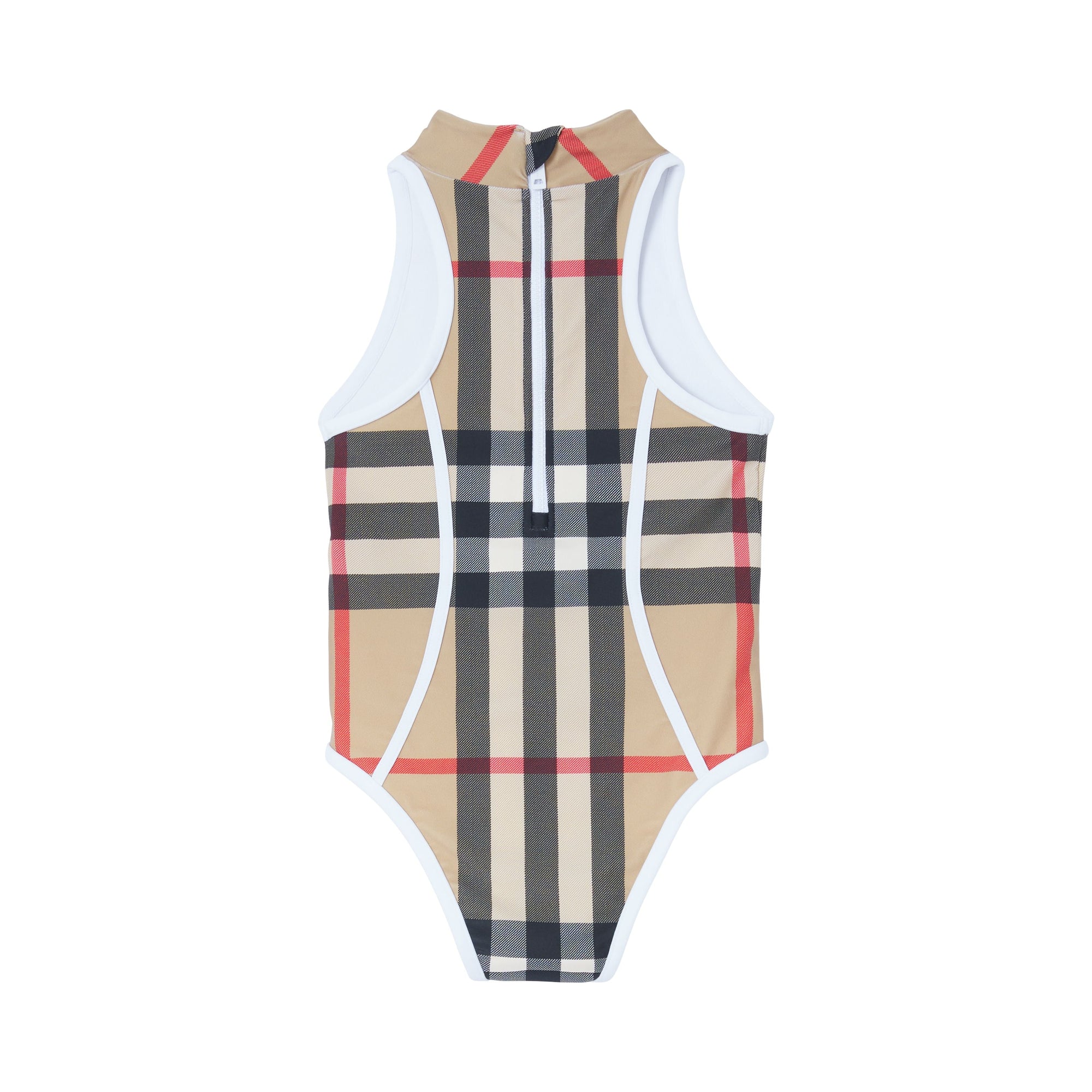 Maillot de bain Exaggerated à motif check - Archive Beige Check