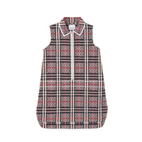 Robe zippée stretch à damier - Pale Rose heck