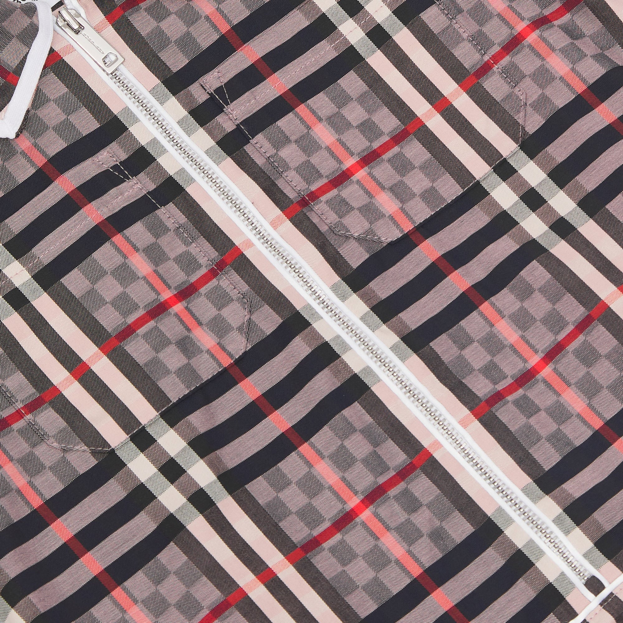 Robe zippée stretch à damier - Pale Rose heck