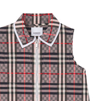 Robe zippée stretch à damier - Pale Rose heck