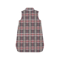 Robe zippée stretch à damier - Pale Rose heck