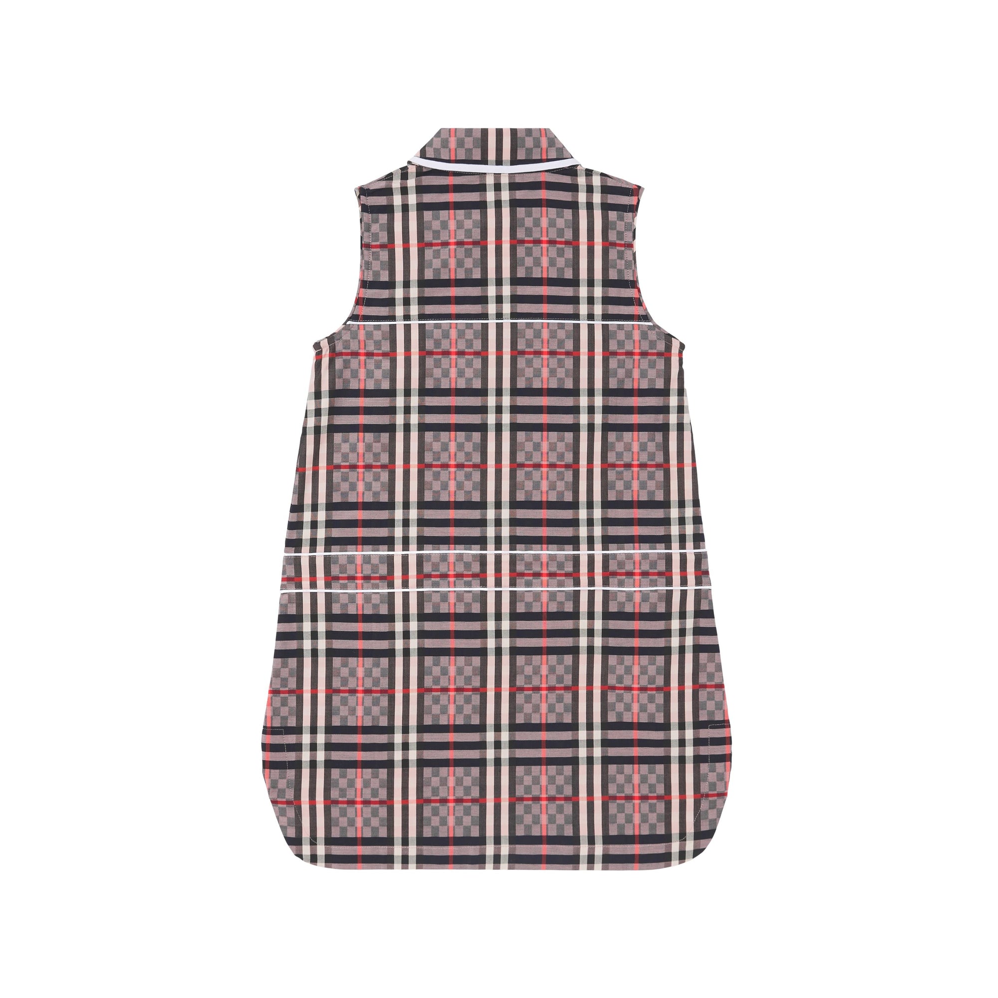 Robe zippée stretch à damier - Pale Rose heck