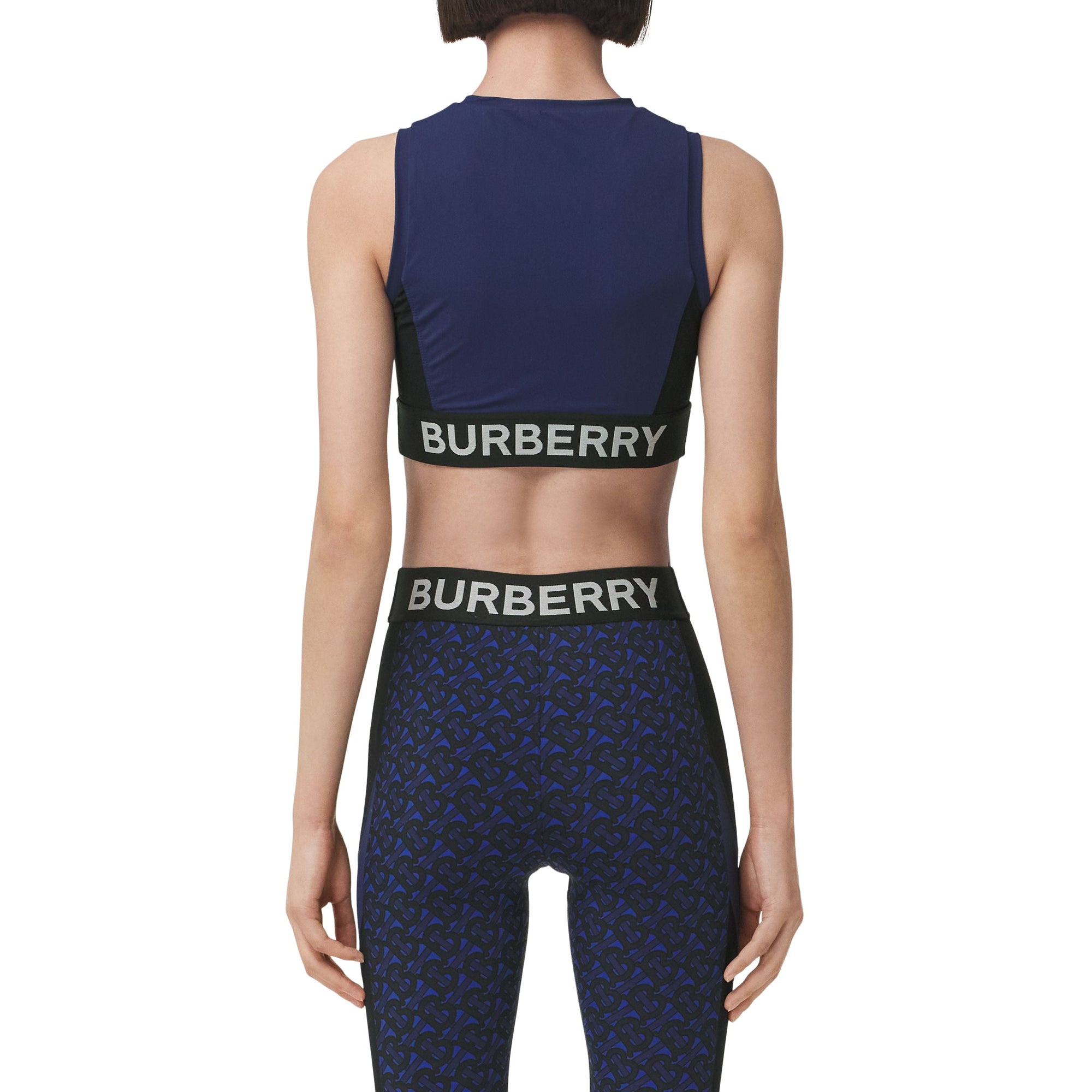 Haut court en jersey stretch Monogram - Deep Royal Blue