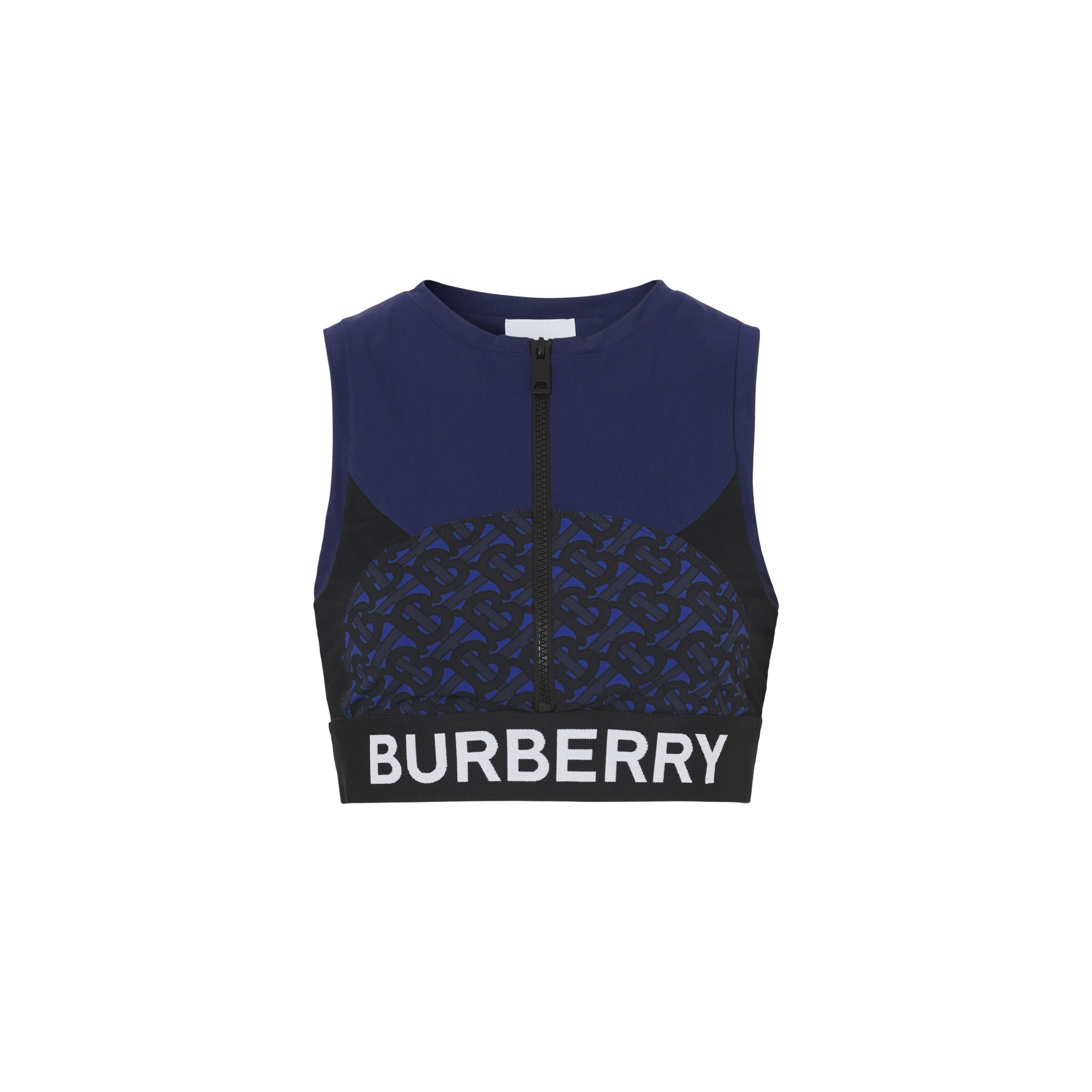 Haut court en jersey stretch Monogram - Deep Royal Blue