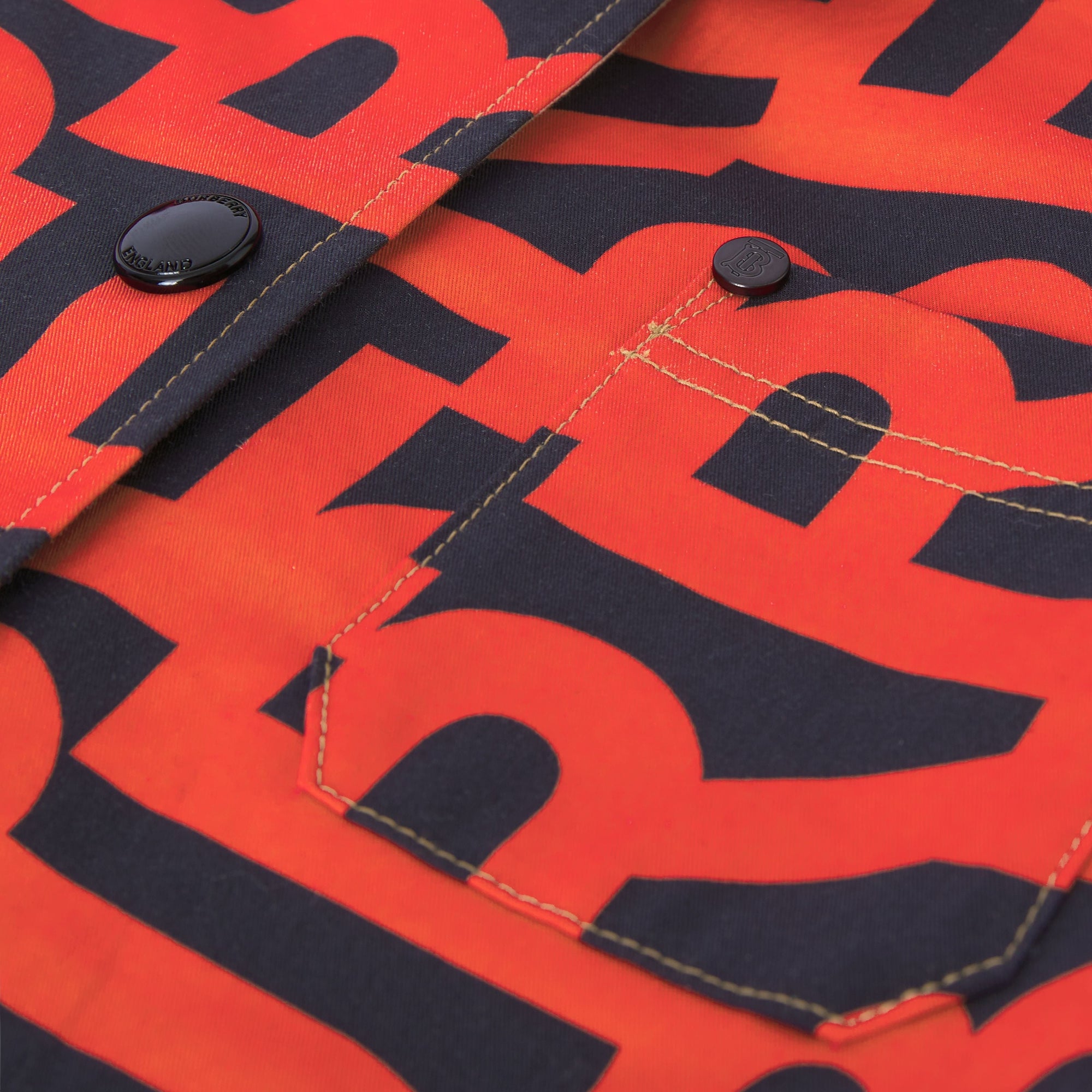 Robe chemise à imprimé montage - Vermillion Red