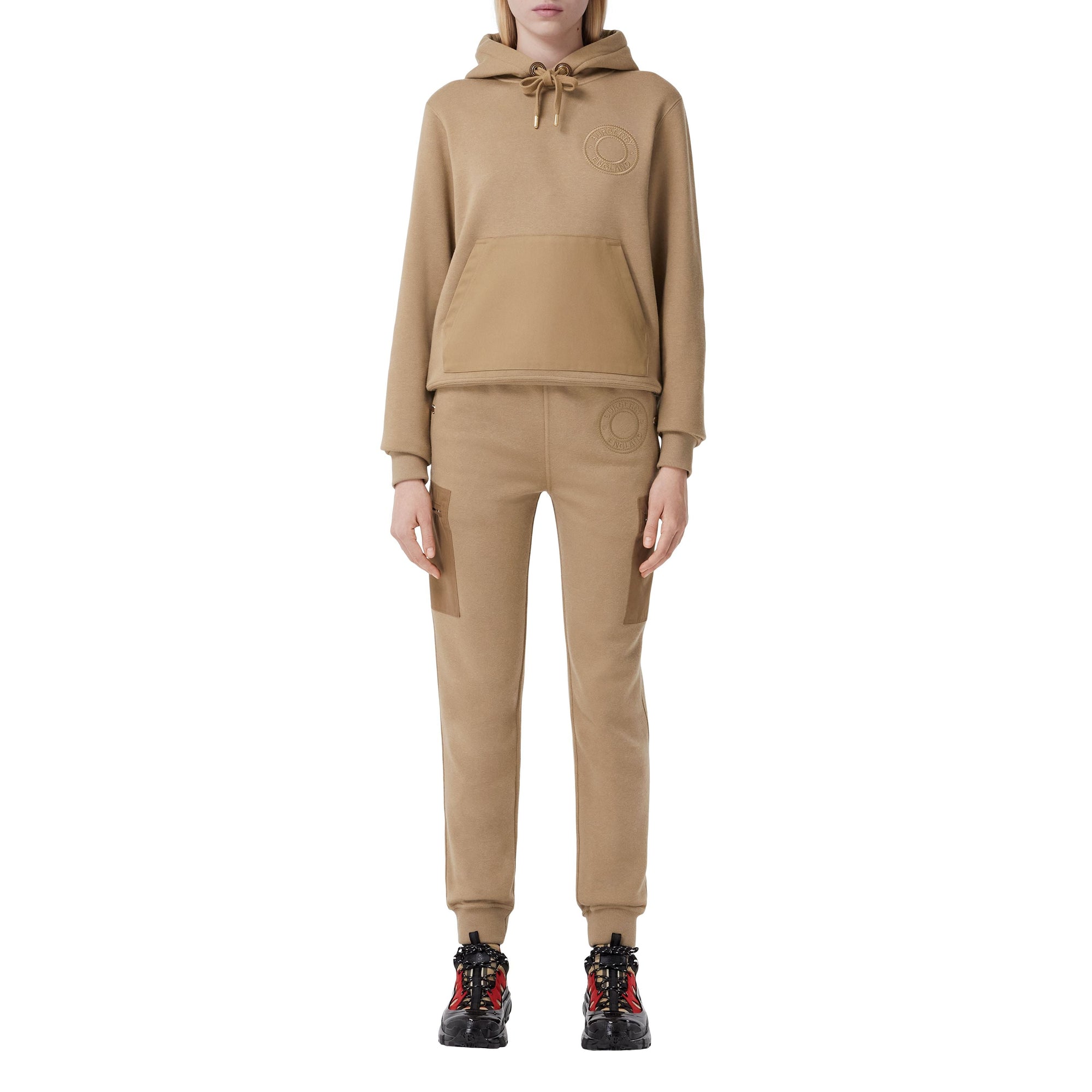 Hoodie oversize en jersey de coton avec logo - Camel