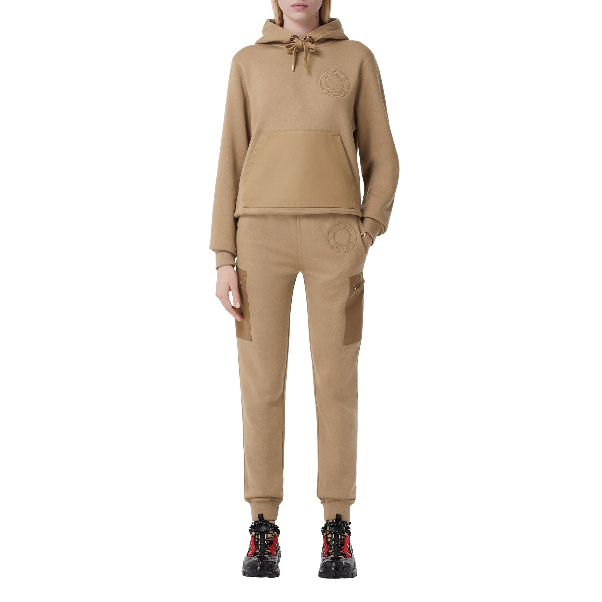 Hoodie oversize en jersey de coton avec logo - Camel