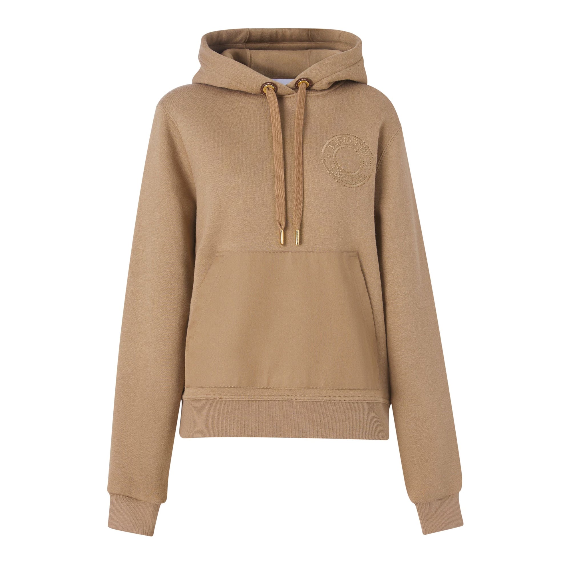 Hoodie oversize en jersey de coton avec logo - Camel
