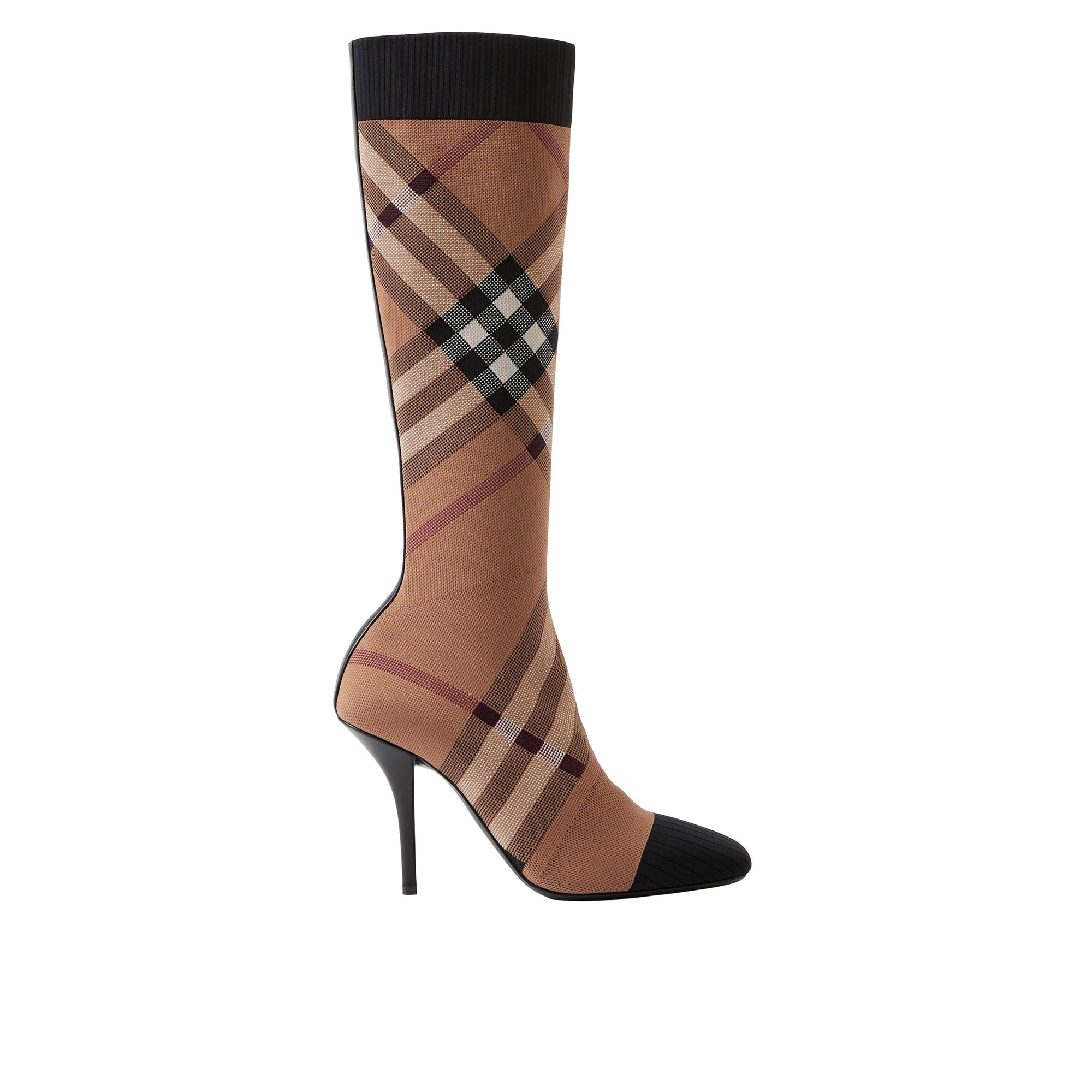 Bottes façon chaussettes à motif check - Birch Brown Check