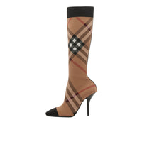 Bottes façon chaussettes à motif check - Birch Brown Check