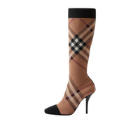 Bottes façon chaussettes à motif check - Birch Brown Check