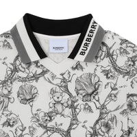 Polo à illustration florale - Black & White