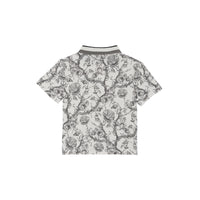 Polo à illustration florale - Black & White