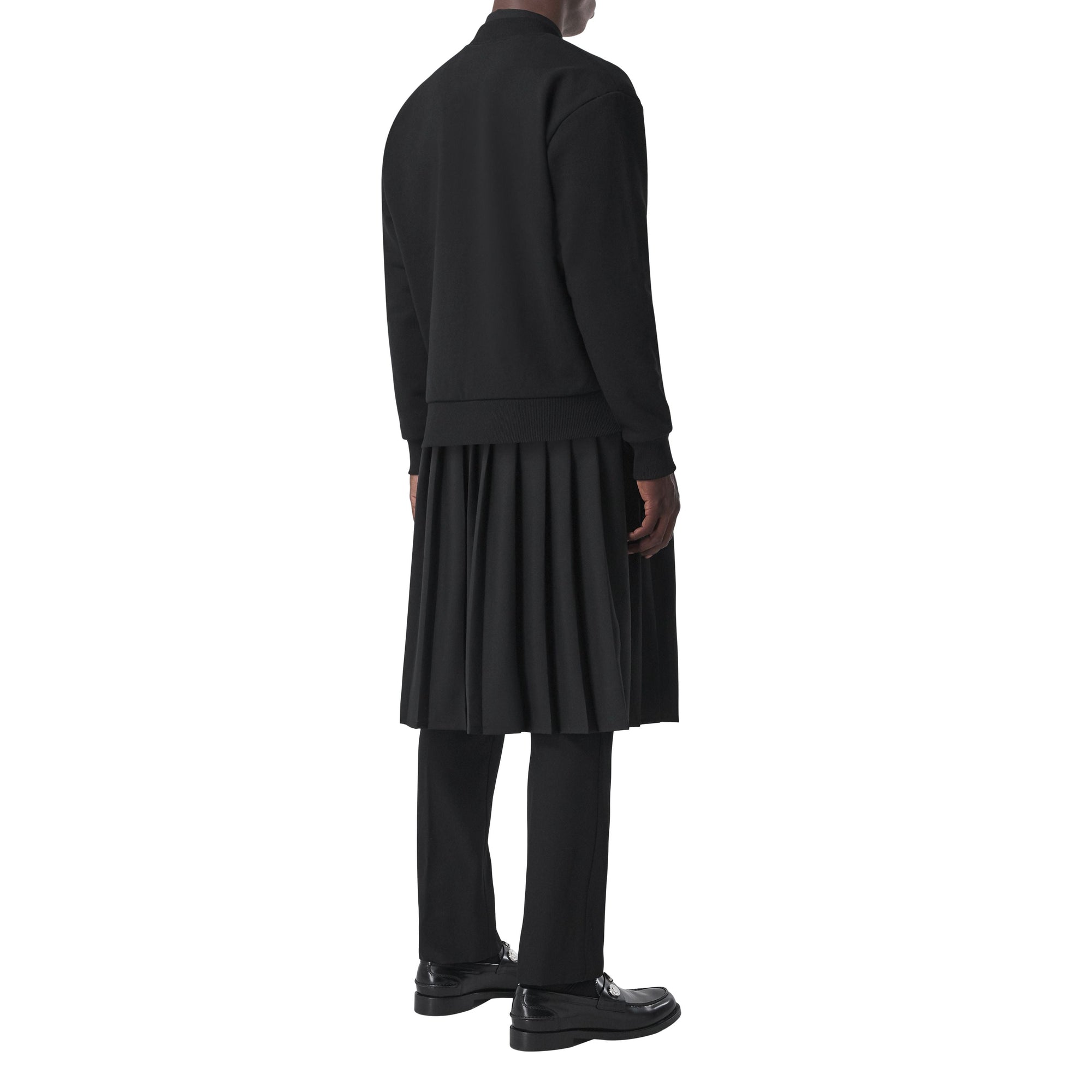 Bombers en coton mélangé à lettre - Black