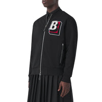 Bombers en coton mélangé à lettre - Black