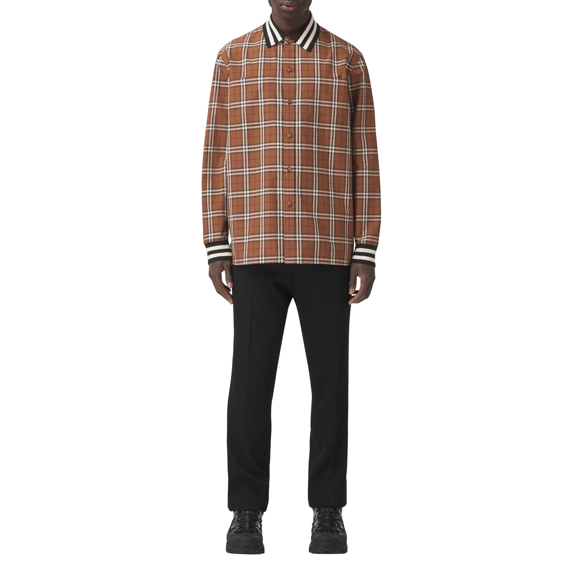 Chemise à motif check - Dark Birch Brown Check