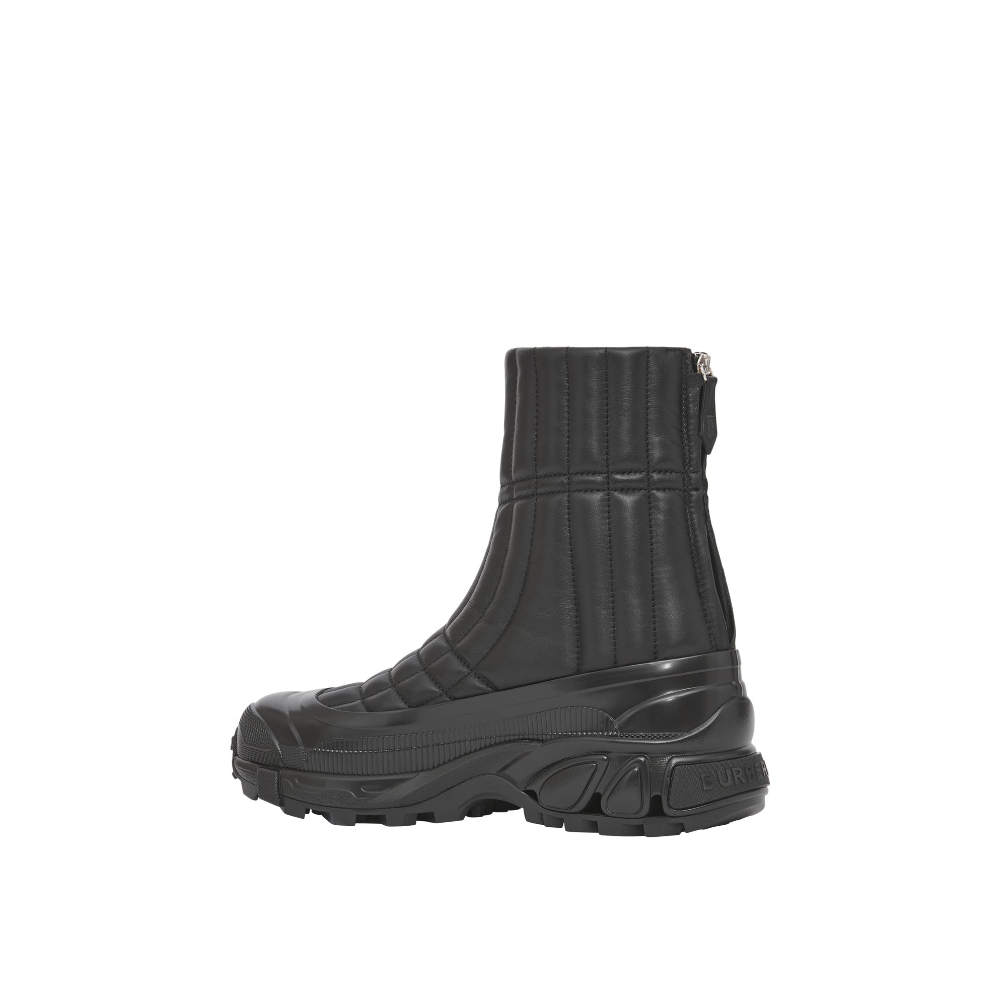 Bottines matelassées en cuir d'agneau - Black